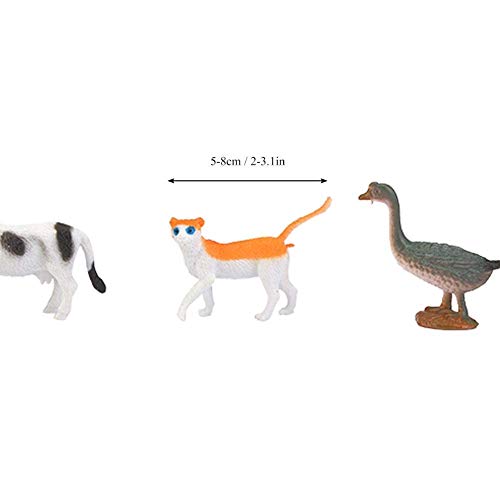 Zerodis Cartoon-Tierspielzeug, Bauernhoftier-Modelle, Spielzeug-Set, realistische Tiere, Lernspielzeug, Kunststoff… – Bild 6