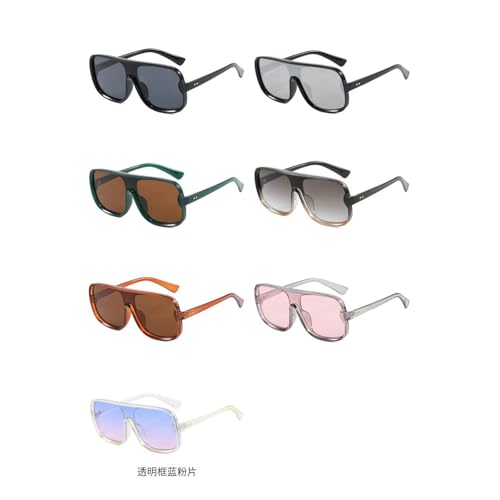 willochra Fashion One Piece Sunglasses For Women Men Retro Oversized Square Sun Glasses Trending Shades UV400 Eyeglasses4
