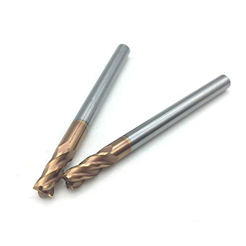 Pangocho Jinchao-Router Bits 4 Flute Standard Length Side Milling Slotting Profiling Face Mill, 5Pcs Hrc60 4Mm Solid Carbide Endmills, Woodworking Tools Cutter #TOP2