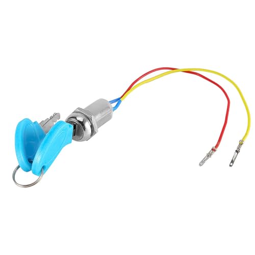 Sarini Interruptor de Encendido de Scooter eléctrico de 2 Cables con 2 Llaves Interruptor de Encendido para Scooter eléctrico ATV Ciclomotor Go Kart Accesorios de Repuesto