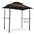 Donext 8' x 5' Double Tier Soft Top Grill Gazebo, Outdoor Barbecue Gazebo with Hook and Bar Counters, Grill Canopy for Barbecue & Outdoor Canopy, Brown