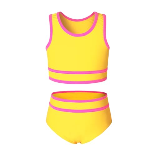 Image of YOUNGER TREE Girls Swimsuit Sleeveless Tankini 2 Piece Bikini Sets Beach Sport Bathing Suit for Toddler Kids Girl