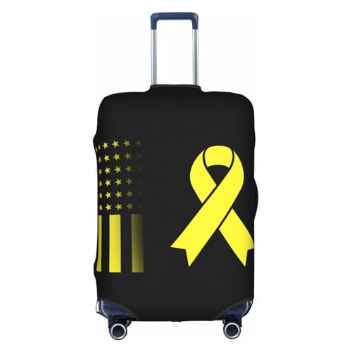 Travel Luggage Cover Vintage Childhood Cancer Awareness Fashion Washable Baggage Suitcase Protector Fit For Luggage Small