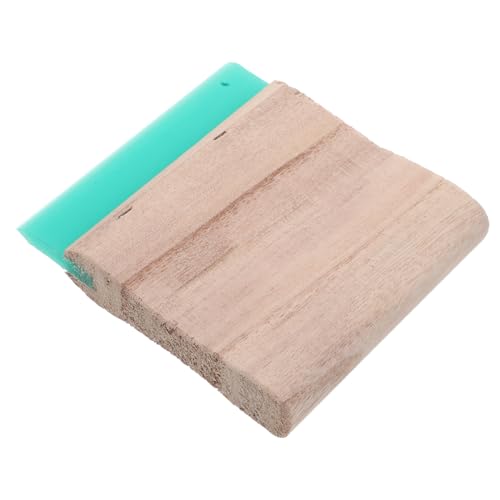 HOMSFOU Espátula de Serigrafía con Mango de Madera Ergonómico Escobilla de Goma 35X7 CM Dureza 75 para Impresión Manual en Tela y Papel Raspador de Tinta Duradero para Artes y
