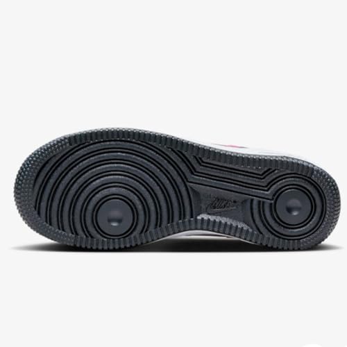 Image of Nike Air Force 1 Big Kids' Shoes (CT3839-109, White /Dark Obsidian /Fierce Pink) Size 7