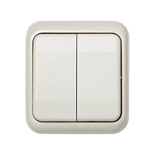 Simon - GRUPO 2 INTERRUPTORES/CONMUT. ESTANCO EMPOTRAR Dúplex Blanco Doble Atornillado Interruptor de Pared Placa de Pared Enchufes