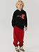 Cakaner Boys Sweatsuit Graphic Printed Hoodie & Sweatpant Outfit Fall Color Block Clothes Set for Kids (9-10T)