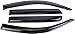 WONSABON Tape-On Window Visors Deflectors Rain Guards 4 Piece Set ‎Compatible with 2008-2017 Mitsubishi Lancer