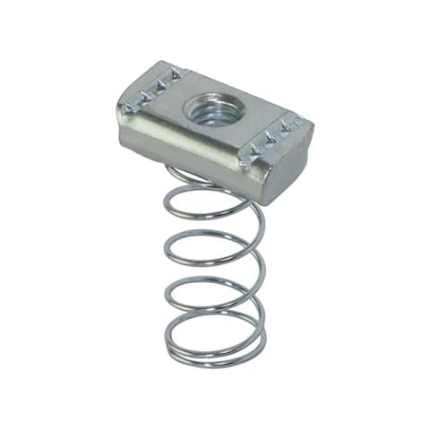 (100 - Pack) Strut Channel Nuts - Zinc Plated for Unistrut (1/4-20, Standard Spring) Cover