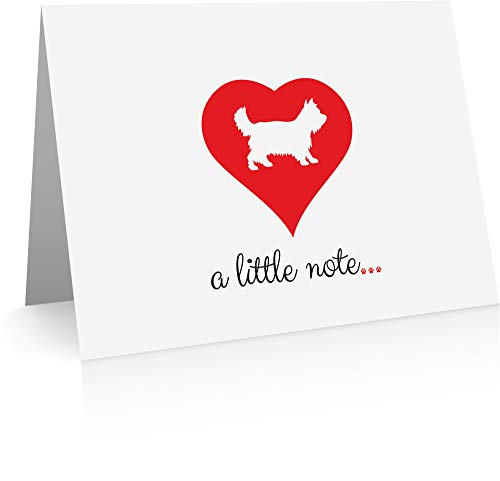 Image of Yorkie Note Cards (24 Fold-over Cards and Envelopes) Terrier Dog Breed Notecards