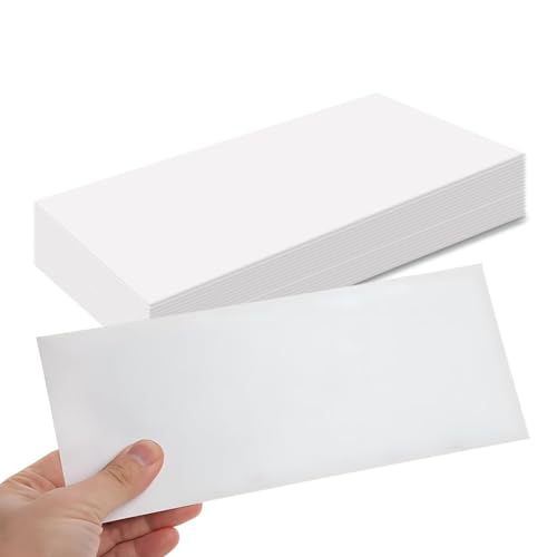 Image of Shuban Premium White Cheque Size Paper Envelop, Thickness 80 GSM Ideal for Home Office Business Corporate Secure Mailing - 11 inch X 5 inch - (50 pcs)