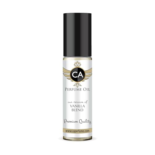 CA Perfume Impression of Vanilla Blend Unisex Fragrance Oil Amber Vanilla Scent Long Lasting Perfumes for Women &amp; Men Travel Size TSA Ready Mini Parfum Body Oil Roll-on 0.33 Fl Oz 10ml