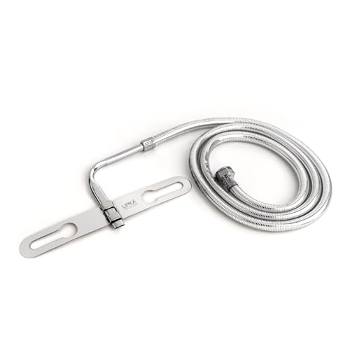 Image of LIPKA 1.5 Meter Multi Jet Spray with Pipe for Toilet Commode Seat | 304 Grade Stainless Steel | Toilet Bidet Jet Hands Free Jet Spray /Health Faucet Toilet Commode Jet Spray Set
