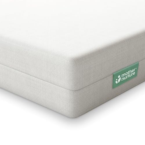 Mother Nurture Eco Fibre Cot Bed Mattress (120 x 60cm x 10cm) Breathable Baby Cot Bed Mattress for Comfy Night’s Sleep, Reversible & Hypoallergenic with Removable Cover for Easy Clean, BSI Tested