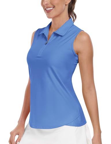 Image of AIRIKE Golf Polo Shirts for Women Sleeveless Summer Sports Athletic Fashionable Workwear-Quick Dry Womens Tank Tops