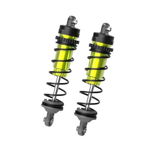 Amoril Front Rear RC Shock Absorber, 2-Pack Shock Absorber Damper Oil Adjustable Alloy Aluminum Shock for RZ001G-A(Green)-Part Number R11001