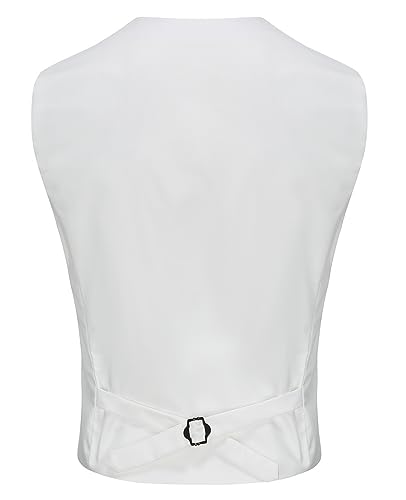 Mens Vest Business Formal Slim Fit Dress Waistcoat V Neck Tuxedo Suit Vest4