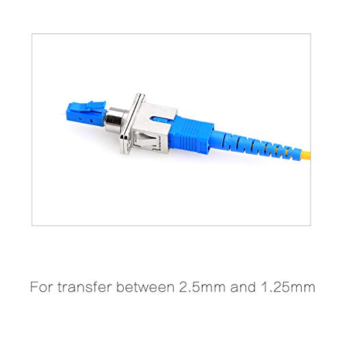 Adaptador óptico fibra híbrido LC macho a SC hembra miniatura 6