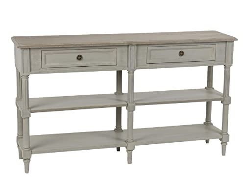 Adept Home Console Drapier Cérusé Lin, Collection Edouard