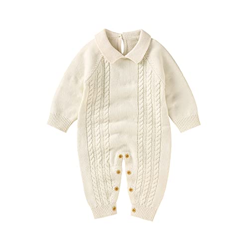 LAWKUL Baby Sweater Newborn Boy Outfits Cotton Baby Knit Sweater Romper Fall Clothes
