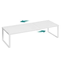 SONGMICS Scaffale Portaspezie, Estensibile, Organizzatore da Cucina, Scaffale da Cucina Piccolo, Organizzatore per Armadio, Metallo, Scarpiera, Bianco Opaco KCS007W01