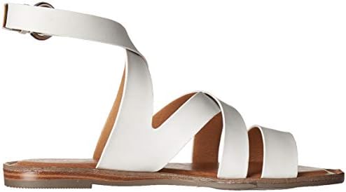 Report Women's QUILL Flat Sandal, White, 6.5 M US | Image 5