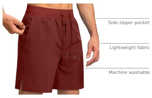 Image of Soothfeel Men's Running Shorts with Zipper Pockets 9 inch / 7 inch / 5 inch Quick Dry Eight Basketball Gym Workout Athletic Shorts
