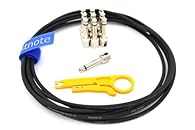 The Monorail Cable, in black : Super Compact, 0.155" Outer Diameter, IGLâ„ Copper conductor, Solid Core Primary Conductor, 20 awg Conductor Size, 98% Shield Coverage, Spiral Shield, Low Capacitance SIS (Screw In Solderless) Plugs: Fast, easy, strong,...