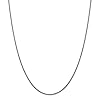 14k White Gold 1.5mm Round Box Chain Necklace – with Secure Lobster Lock Clasp