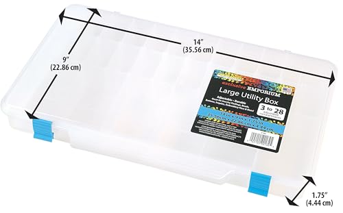 Image of The Beadery Large Utility Box Storage Container, clear