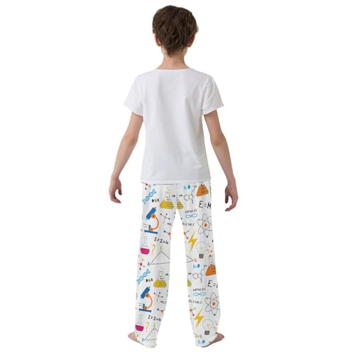 ZZXXB Biology and Math Science Boys Long Pants Soft Trousers Elastic Waist Kids Lounge Bottoms with Pockets S-XL3