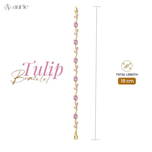Image of Aurie Tulip Bracelet for Women & Girls | Anti Tarnish Stainless Steel Floral Bracelet |Party and Daily Wear Jewellery