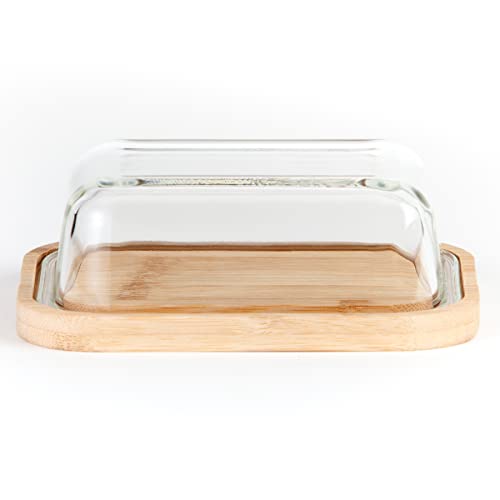 Hanseküche Burriera in Vetro e Legno per 250g Burro
