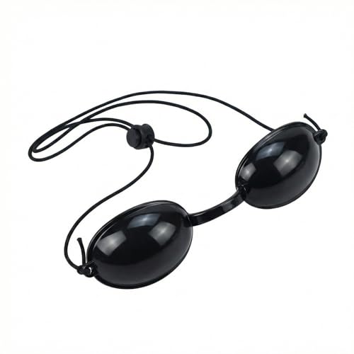 BAUCH Lunettes de Bronzage Protection UV pour Solarium & Thérapie Lumineuse LED, Lunettes Solarium Ergonomique Oeil-Cache
