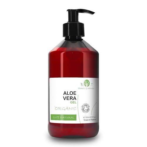 Gel de Aloe Vera para el Cuidado de la Piel (Rostro y Cuerpo) y del Cabello. Extra Hidratante 100% Natural. Nutrición y suavidad de la Piel - 250 ml