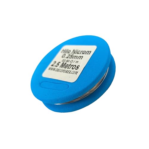Decoporex - Filo Di Nichrome Per Taglio A Caldo, Bobina Per Polistirolo E Schiuma (0,25Mm-2,5 Mts)