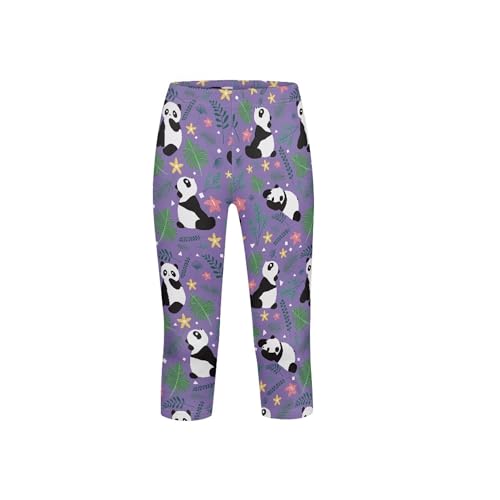 Cute Girls Capri Leggings Shorts Yoga Pants for Kids Girls Summer Breathable Slim Fit Sports Outfits2