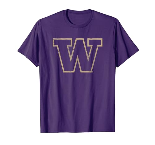 University of Washington Huskies Distressed Primary Logo T-Shirt