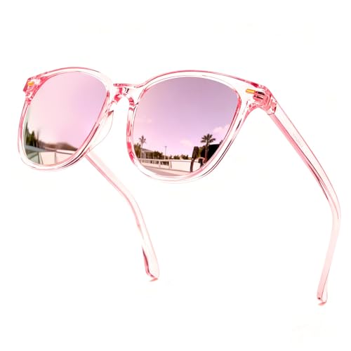 Myiaur Polarisierte Sonnenbrillen Damen Groß UV400 Schutz Brille Klassische Verspiegelte Sonnenbrille
