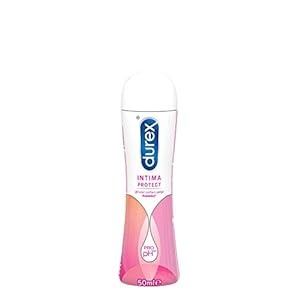 Durex Intimate Protect Prebiotic Glijmiddel 2In1, Pro-Ph-formule, waterige basis en geurvrij – 50 ml