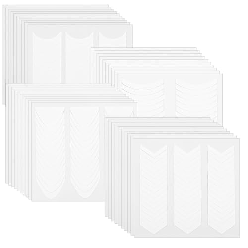 French Tip Nail Stickers, Self-Adhesive 23 Designs White French Manicure Strips for DIY Nail Art at Home