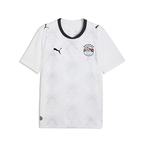 PUMA Mens Egypt FA Away Jersey Replica White-Feather Gray SS26 Medium EFA Replica