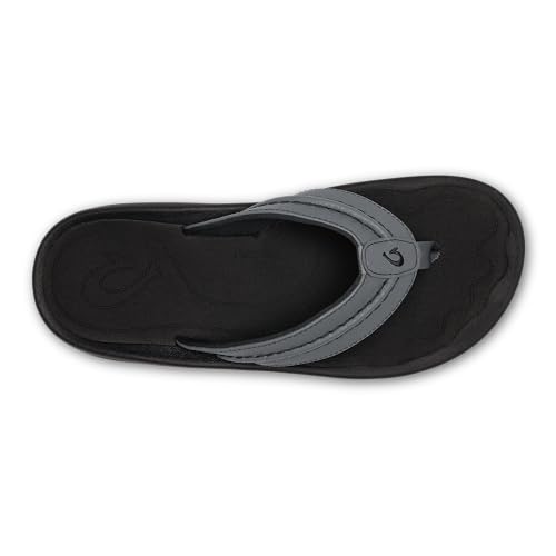 Image of OLUKAI Hokua Men's Beach Sandals, Quick-Dry Flip-Flop Slides, Water Resistant & Wet Grip Rubber Soles, Compression Molded Footbed & Soft Comfort Fit