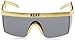 NEFF Men's Brodie Wrap Around Sport Sunglasses Rectangular, Gold, One Size
