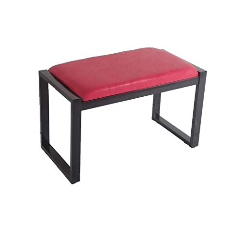 Taburete para mesa de cafe y asiento de tocador rojo 2
