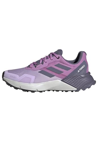 adidas Donna Terrex Soulstride Rain.RDY Trail Running Shoes, Preloved Purple/Preloved Violet/Powder...