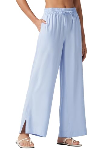 Willit Women's Wide Leg Pants Swim Beach Pants UPF 50+ Lightweight Travel Quick Dry Sun Protective 29" 31"