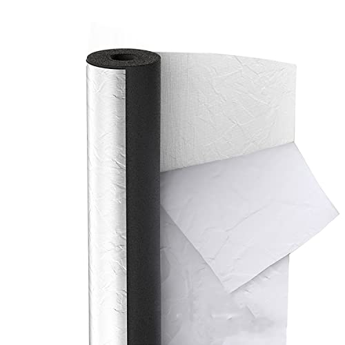 Tubería De Espuma para Aislamiento Tuberías, Tubo De Aislante Papel De Aluminio Autoadhesivo, Tubería De Aislamiento, 22-108mm Diámetro Interno, 30mm Espesor, para Tuberías (Size : ID 108mm(4.25in)) Cover