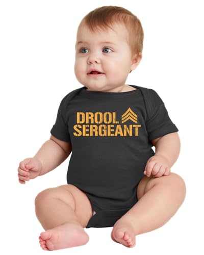 Shark & Hammer Drool Sergeant Funny Military Joke Parody Pop Culture Baby Creeper Boys Girls Infant Bodysuit3