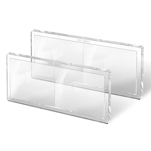 Image of 2" x 4.25" Welding Helmet Hood Magnification Magnifying Magnifier Cheater Plastic Lenses Plate (Polycarbonate, 2.50 Diopter) - Pack of 2